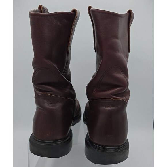Vintage Red Wing Pecos Brown Leather Boots Made in the USA Men's Size 9D Pull on - Picture 6 of 11